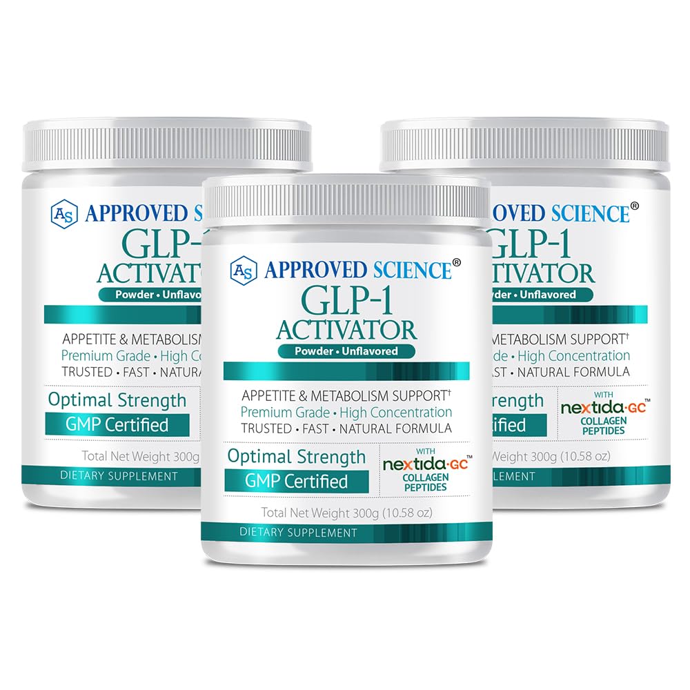 Approved Science GLP-1 Activator - Satiety and Metabolic Support with Nextida GC Collagen Powder - 30 Servings, Unflavored, Non-GMO