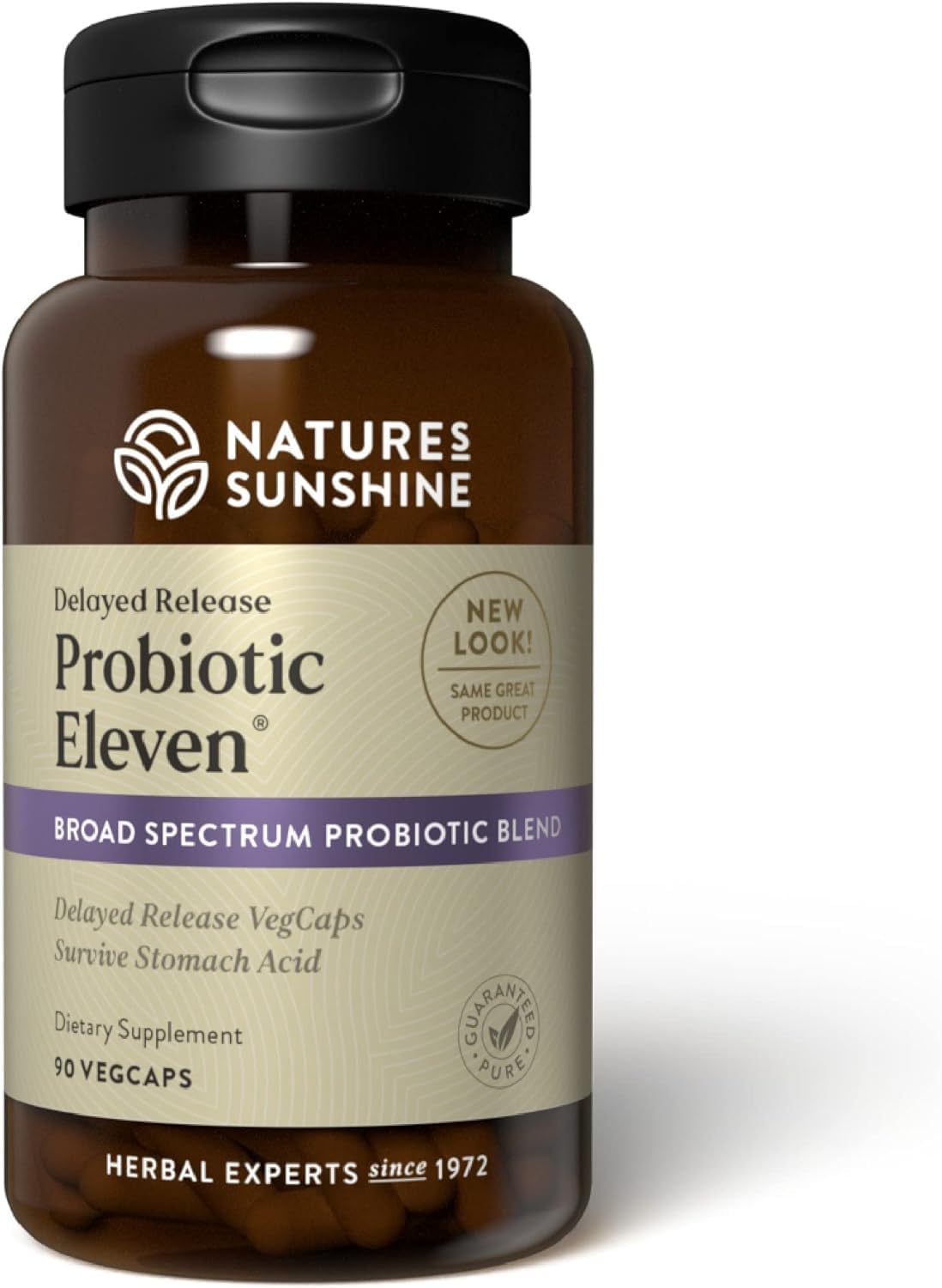Nature's Sunshine Probiotic Eleven Dietary Supplement – 11 Strains, Gut Microbiome & Digestive Support, Delayed-Release VegCaps, 90 Count