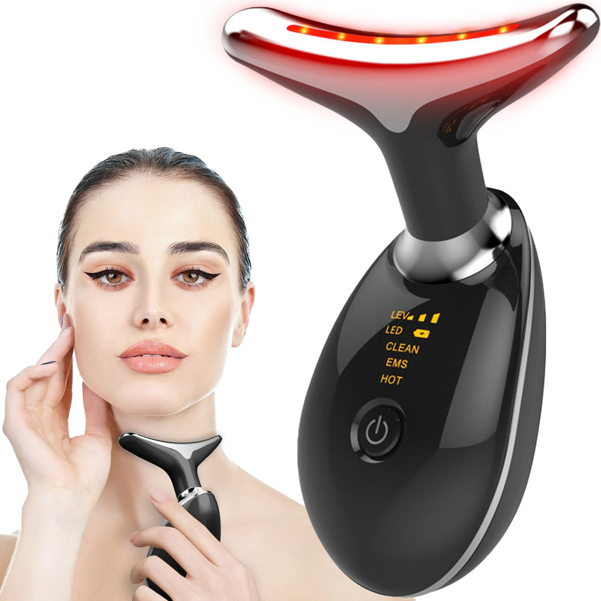 YAYIET Vibration Face and Neck Massager - Triple-Action Wrinkle Remover for Skin Care