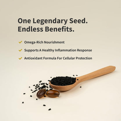 Snap Supplements Black Seed Oil for Immune Health, 90 Softgel Capsules | 100% Cold Pressed Black Cumin Seed Oil, Supports Immune Health, Detox, Skin, Hair, Joints & Overall Wellness
