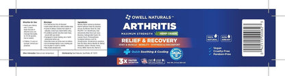 Owell Naturals Joint & Muscle Cream, Deep Penetrating, Maximum Strength Relief & Recovery for Joint & Muscles, Back, Knee, Legs, Hands, 2 Fl Oz