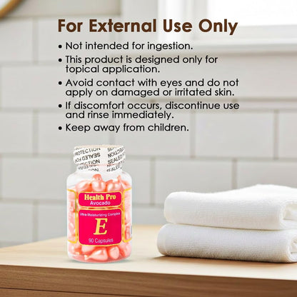 Vitamin E Topical Skin Oil Capsules, Royal Jelly, 2-Pack
