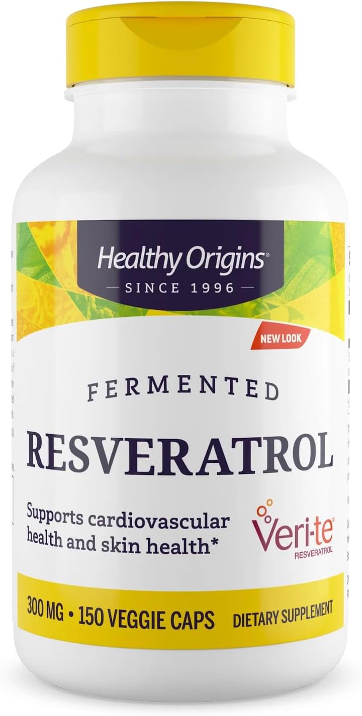 Healthy Origins Resveratrol 300 mg, Fermented, 150 Veggie Caps