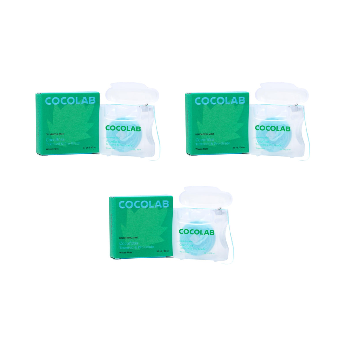 Cocofloss Expanding Woven Dental Floss by COCOLAB, Mint Scent, 1-Pack