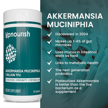 UpNourish Probiotics - 200 Billion CFUs for Men and Women, 15 Clinically Studied Strains, Prebiotics & Enzymes - 60 Vegan Capsules