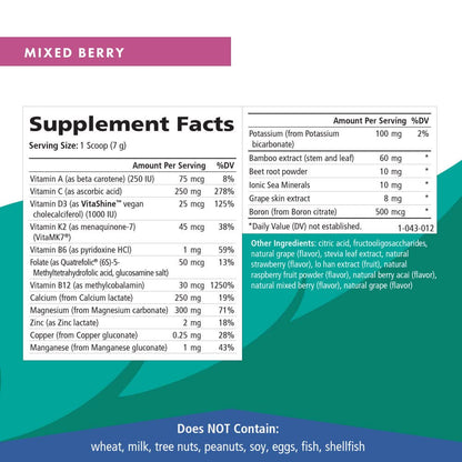 Ionic Fizz Super D-K Calcium Plus by Pure Essence - with Extra Magnesium, Vitamin D3, Vitamin K2 for Strong Bones and Stress Support - Raspberry Lemonade - 14.82oz