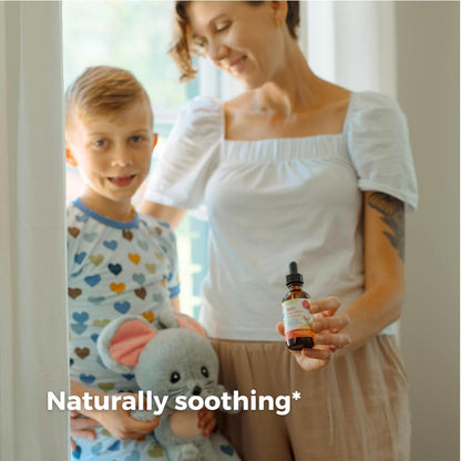 SPRIGS Kids Ear Cheer Tincture to Support Healthy Ears, 2 Fl Oz | Gentle Soothing Formula with Garlic Oil & Organic Mullein to Support Comfort | Easy to Use & Convenient Dropper for Children
