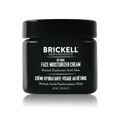 Brickell Men's Retinol Face Moisturizer Cream For Men, Anti-Wrinkle Face Night Cream with Retinol, Hyaluronic Acid, and Vitamin E To Reduce Fine Lines and Even Skin Tone, Fragrance-Free, 2 Ounce