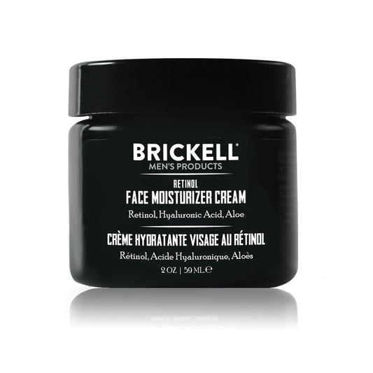 Brickell Men's Retinol Face Moisturizer Cream For Men, Anti-Wrinkle Face Night Cream with Retinol, Hyaluronic Acid, and Vitamin E To Reduce Fine Lines and Even Skin Tone, Fragrance-Free, 2 Ounce