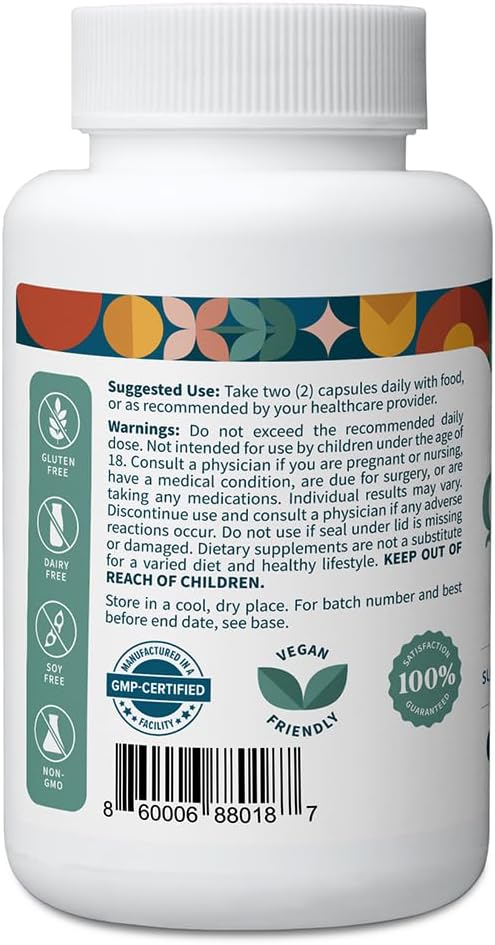 Pattern Wellness Quercetin Supplement with Bromelain - Immune Function & Cellular Health Support - Antioxidant & Whole Body Wellness - 60 Vegan Capsules