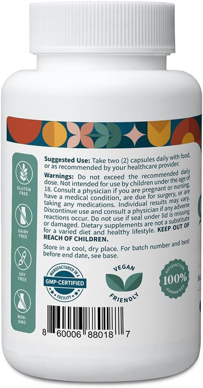 Pattern Wellness Quercetin Supplement with Bromelain - Immune Function & Cellular Health Support - Antioxidant & Whole Body Wellness - 60 Vegan Capsules