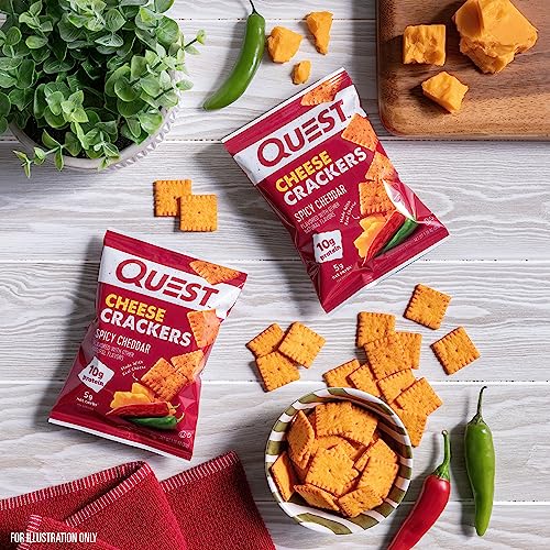 Quest Nutrition Cheese Crackers, Spicy Cheddar Blast, 10g of Protein, Low Carb