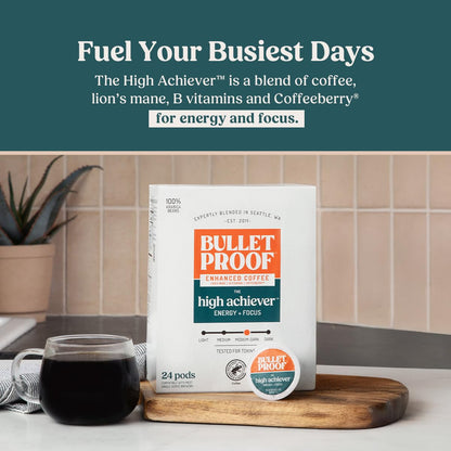 Bulletproof Coffee + Organic Grass-Fed Butter Single-Serve Pods, Keto Coffee, All-in-One Recipe with MCT Oil and Butter, 24 Count