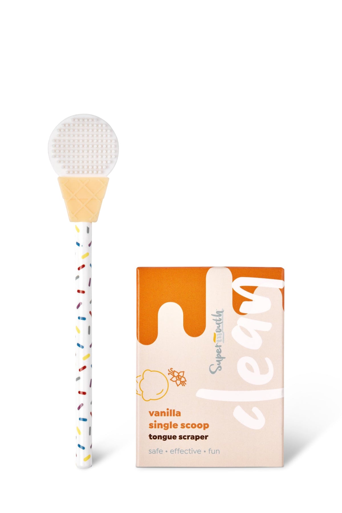 SuperMouth Toddler & Kids Tongue Scraper 2-5, Bad Breath, Chocolate