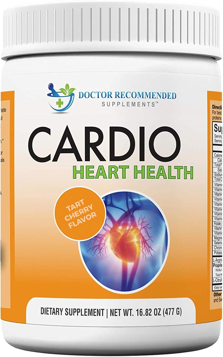 Cardio Heart Health Powder – L-Arginine Supplement 5000mg & L-Citrulline 1000mg,16.82 oz