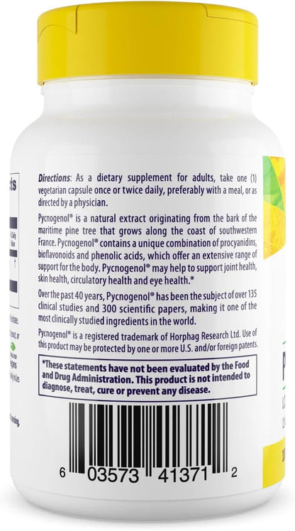 Healthy Origins Pycnogenol Pine Bark 100 mg, 60 Veggie Caps