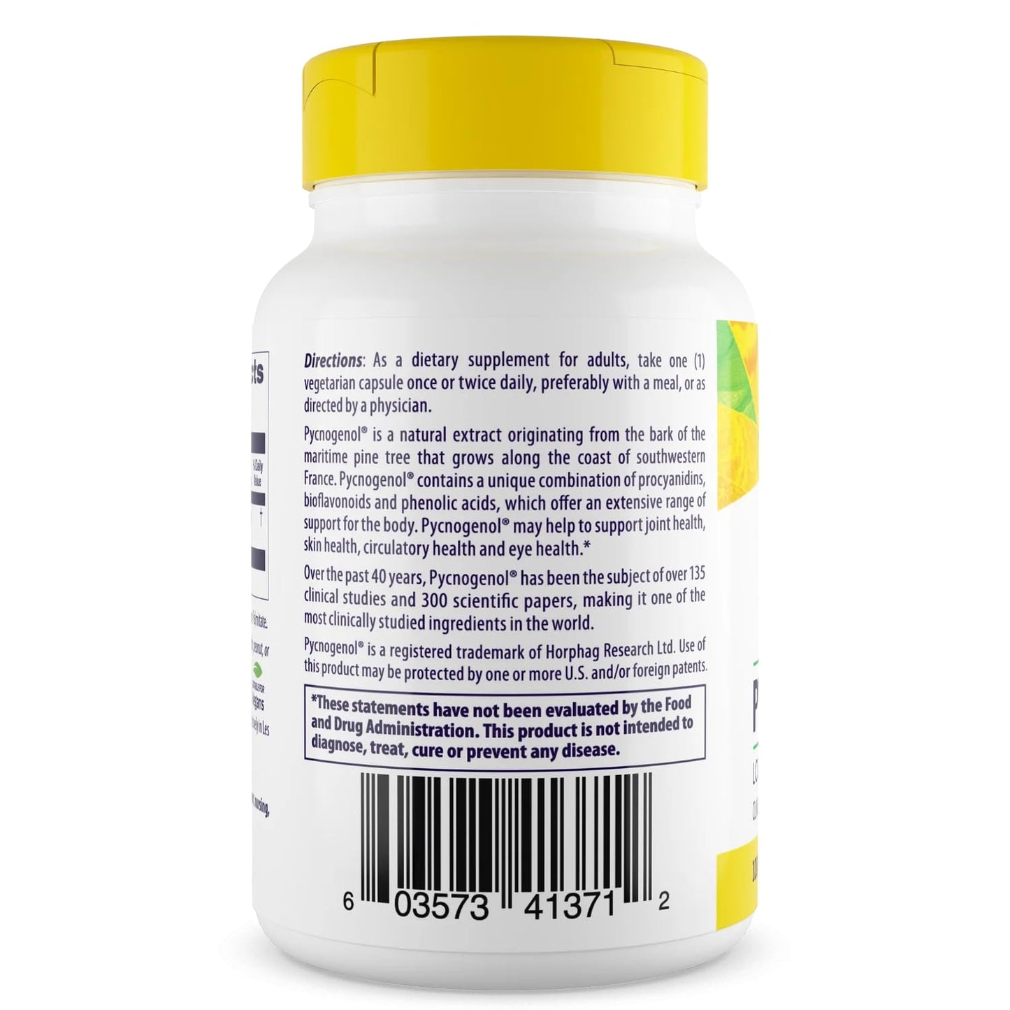 Healthy Origins Pycnogenol Pine Bark 100 mg, 60 Veggie Caps