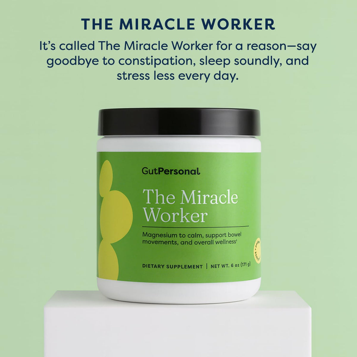 The Miracle Worker Magnesium Glycinate Powder for Sleep - Chelated Magnesium Drink Powder Supplement Helps Reduce Stress & Regularity While Easing Muscle Cramps with Strawberry Flavor - 30 Servings
