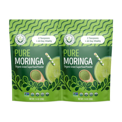 Kuli Kuli Moringa Oleifera Organic Leaf Powder & Green Smoothie, 100% Pure USDA 
