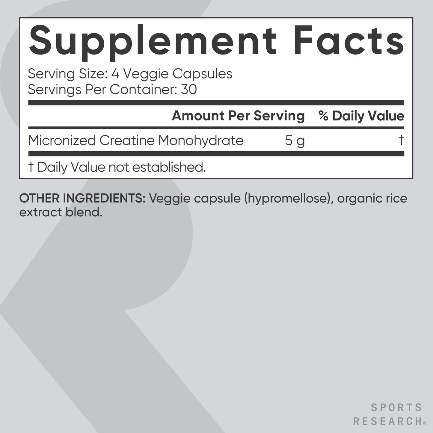Sports Research Creatine Monohydrate - Gain Lean Muscle, Improve Performance and Strength and Support Workout Recovery* - 5 g Micronized Creatine - 17.64 oz