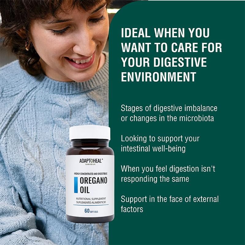 ADAPTOHEAL Oil of Oregano with 15% Carvacrol 4000mg, 60 Softgels