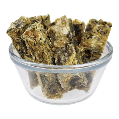 Plato Single Ingredient Wild-Caught Cod Skin Bites Dog Treats, Air-Dried Omega-Rich Skin & Coat Support, 10 oz