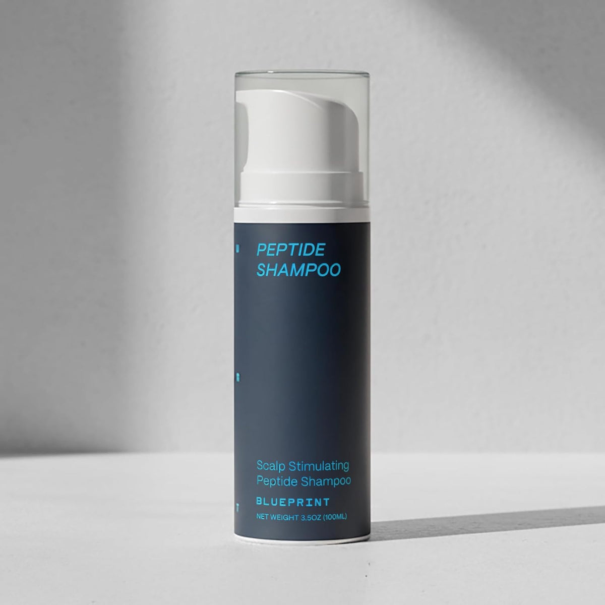 Blueprint Bryan Johnson Peptide Shampoo – 8-Peptide Scalp Treatment with VEGF, Caffeine, Menthol & Arginine – Fragrance-Free & Gentle Formula for Fuller-Looking, Stronger Hair (3.5oz)