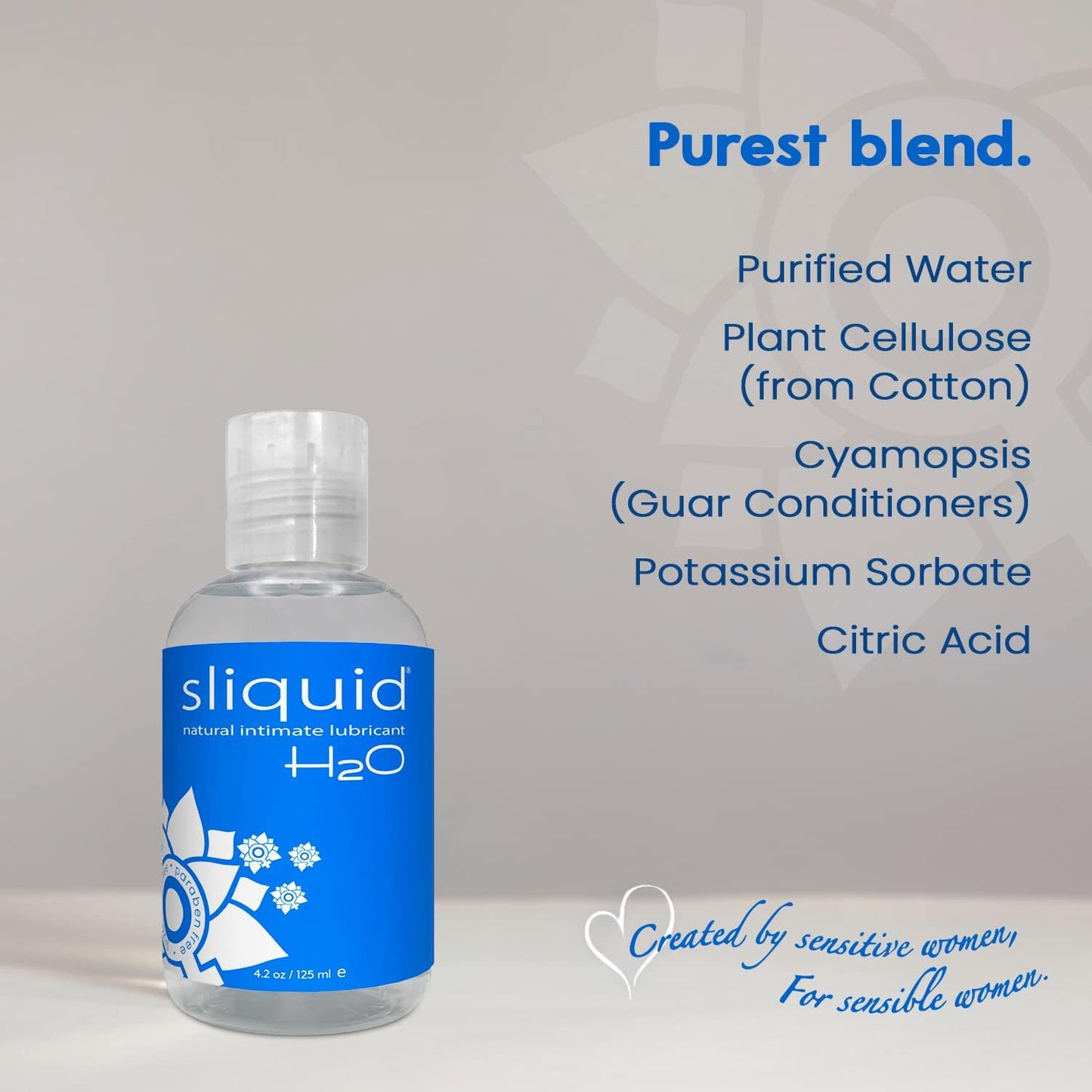 Sliquid H2O Water Based Lube Lubricant for Sex, Glycerin Free Personal Lubricant (4.2 Oz) Clear, Unscented