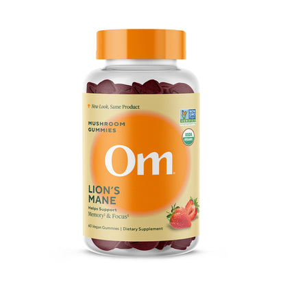 OM MUSHROOM SUPERFOOD Master Blend Mushroom Gummies – Organic 10-Mushroom Complex with Ashwagandha – Supports Immunity, Gut Health & Stress Relief – Mixed Berry Flavor – 28 Servings, 56 Count.