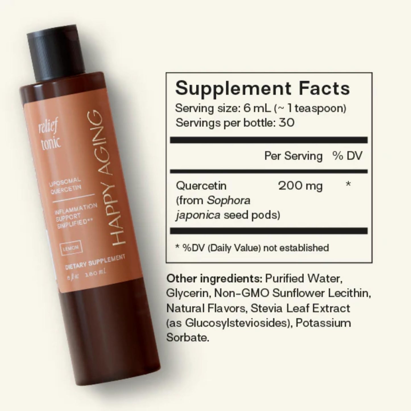 Happy Aging Vitality Trio – Longevity Shot + Calm Tonic + Relief Tonic | Energy, Recovery & Immune Support | NAD+ + Magnesium + Quercetin | 3 Units