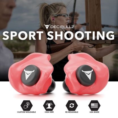 Decibullz - Custom Molded Earplugs, 31dB Highest NRR, Comfortable Hearing Protection