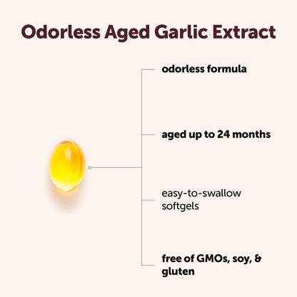 Micro Ingredients Odorless Garlic, 300 Softgels | 2 Years Aged Garlic Extract | Grown Allium Sativum Bulb | Natural Herbal Supplements | Non-GMO, Gluten Free