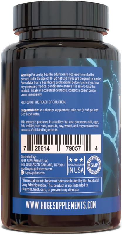 Turkesterone Supplement (500mg) Ajuga Turkestanica Extract, Improve Lean Muscle Mass, Exercise Performance, Improve Muscle Recovery with Our Softgel Absorption Technology (60 Softgels)