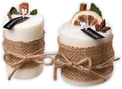 Scented Candles, Natural Soy Wax with Essential Oils, 8 Oz - Long-Lasting Aroma, Aromatherapy Candles