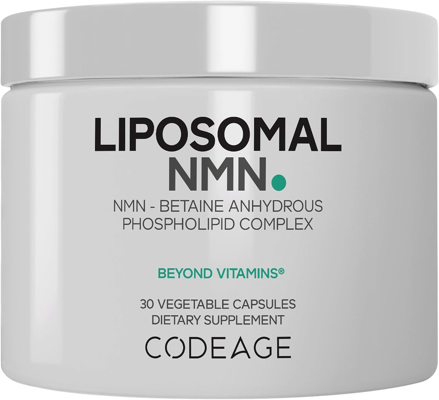 Codeage Liposomal NMN & TMG Supplement - Nicotinamide Mononucleotide NAD+ Precursor, Betaine Anhydrous Trimethylglycine TMG - NSF Certified -Non-GMO - 30 Capsules