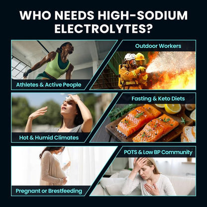 Venture Pal High Sodium Sugar-Free Electrolyte Powder Combo Pack | Hydration Drink Mix with Sodium, Potassium & Magnesium | Keto, Vegan & Paleo Friendly | Zero Calories | 32 Sticks