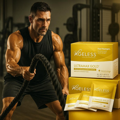 AGELESS™: UltraMAX Gold™ Capsules, HGH Anti-Aging Supplement for Women, Slows Cellular Aging, Supports Immune Health, Smoother Skin Tone and Restorative Sleep, Weight Management, 90 Capsules | Healthy Aging Support, Cellular Energy, Longevity Support, Dai