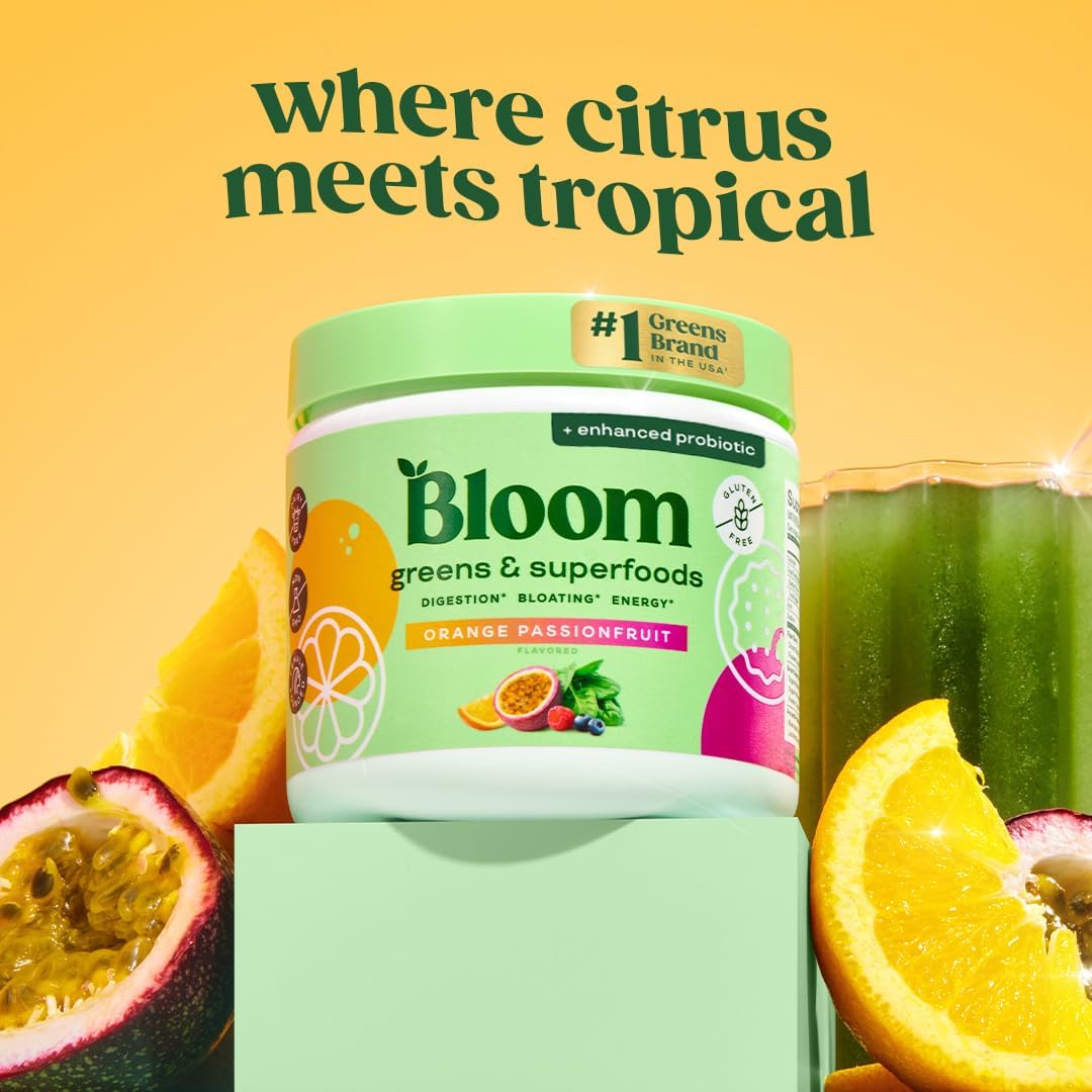 Bloom Orange Passionfruit Greens and Unflavored Creatine Bundle