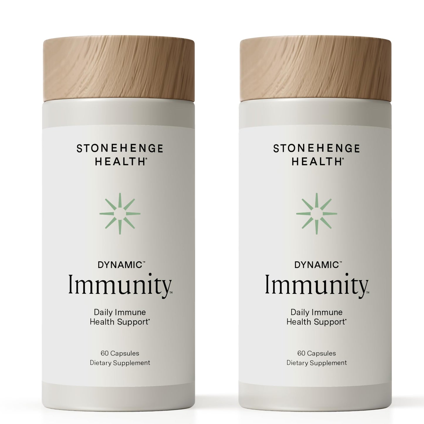 Stonehenge Health Dynamic Immunity Daily Supplement 10-in-1 Immune Boosters Zinc, Elderberry, Echinacea, Vitamin C & Probiotic L. Acidophilus – Supports Immune System & Respiratory Health, 60 Capsules