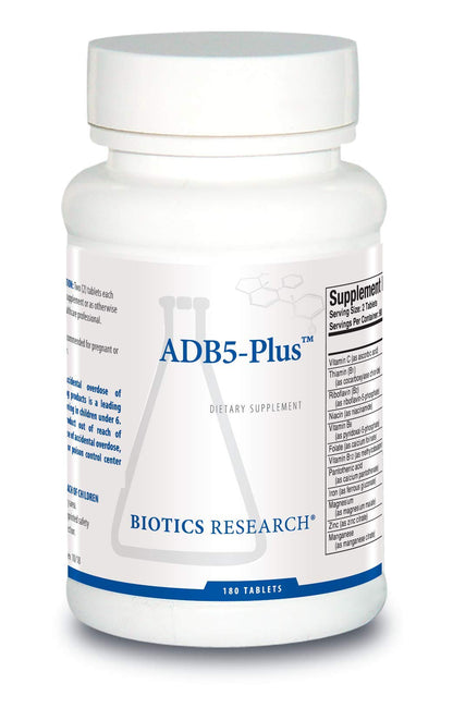 BIOTICS RESEARCH ADB5-Plus Support Healthy Adrenal Gland Function, Support Cortisol Levels, Positive Response to Stress, Healthy Energy Levels 90 Tablets