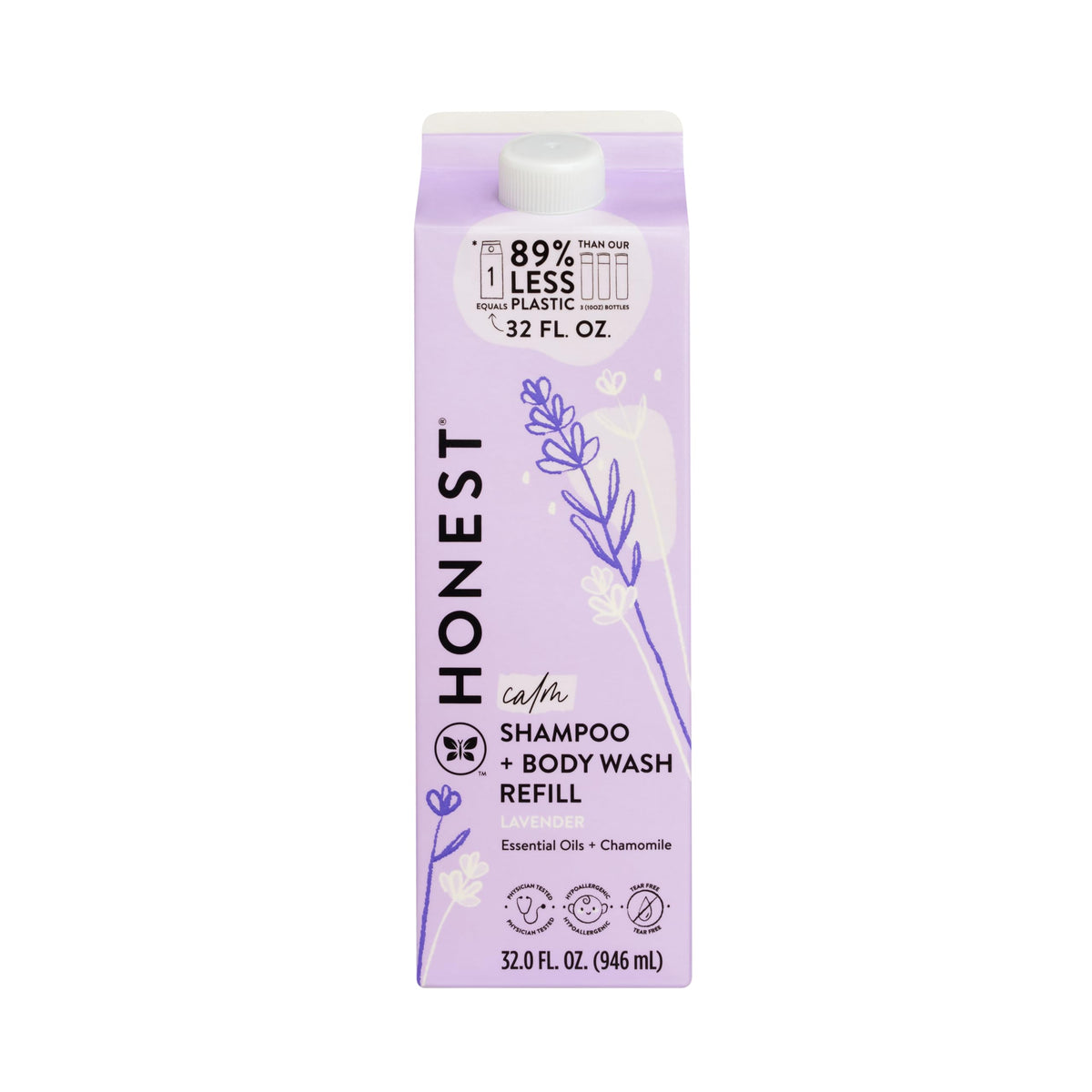 The Honest Company 2-in-1 Cleansing Shampoo + Body Wash Refill Carton | Gentle 