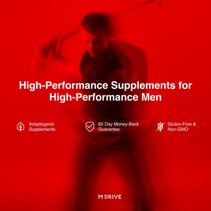 Mdrive Boost and Burn Testosterone Booster & Fat Burner for Men, 75ct | KSM-66 Ashwagandha; Chromax chromium; Thermogenic formula; Boosts energy & endurance; Supports lean muscle; 5 week supply