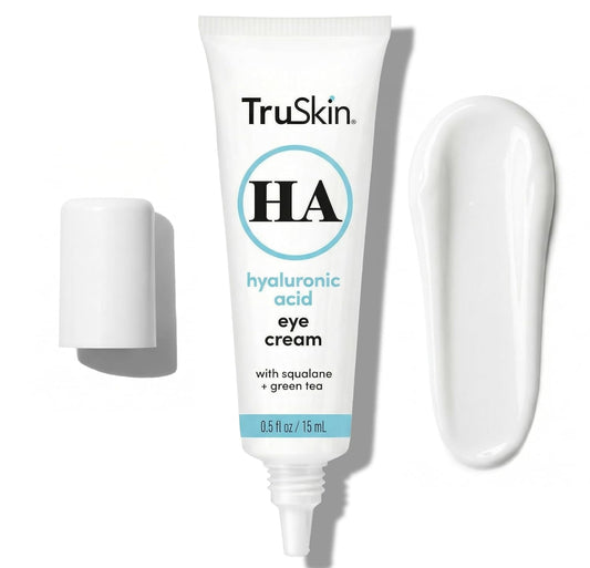 TruSkin Hydrating Eye Cream for Dark Circles & Puffiness, 0.5 fl oz | With Hyaluronic Acid, Squalane and Green Tea to hydrate, brighten and visibly smooth the under eye area