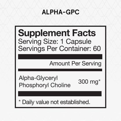 Momentous Alpha GPC Supplement - Cognitive Health & Function Support - NSF Certified for Sport - GMO- & Gluten-Free - 60 Servings