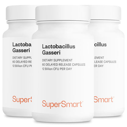 Supersmart - Lactobacillus Gasseri 12 Billion CFU per Day - Probiotic Supplement | Non-GMO & Gluten Free - 60 DR Capsules (Delayed Release)