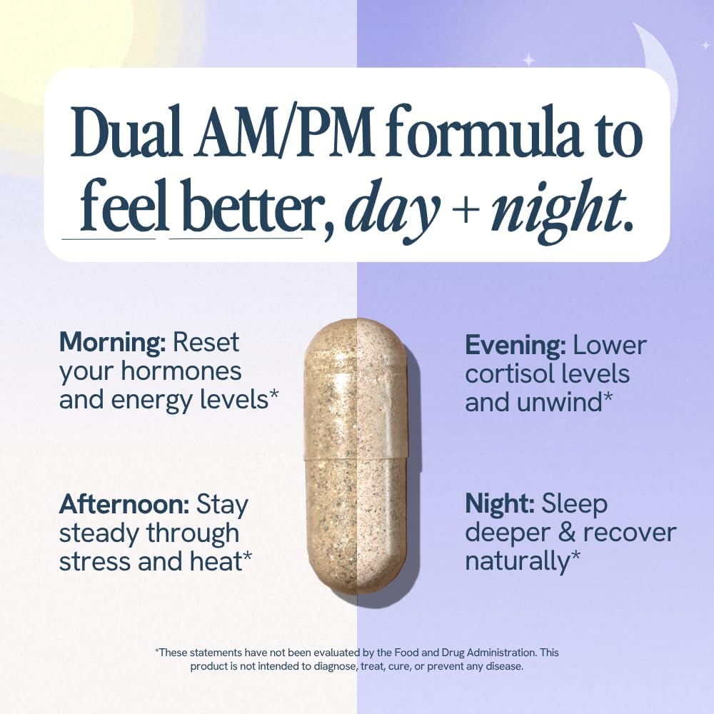 Happy V Menopause Relief Supplement for Women – Hormone Balance, Hot Flash & Night Sweat Support, Mood & Energy Booster, Vaginal Wellness, Perimenopause & Postmenopause Support – 60 Vegan Capsules