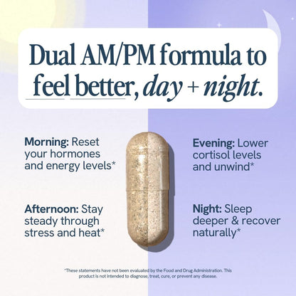 Happy V Menopause Relief Supplement for Women – Hormone Balance, Hot Flash & Night Sweat Support, Mood & Energy Booster, Vaginal Wellness, Perimenopause & Postmenopause Support – 60 Vegan Capsules