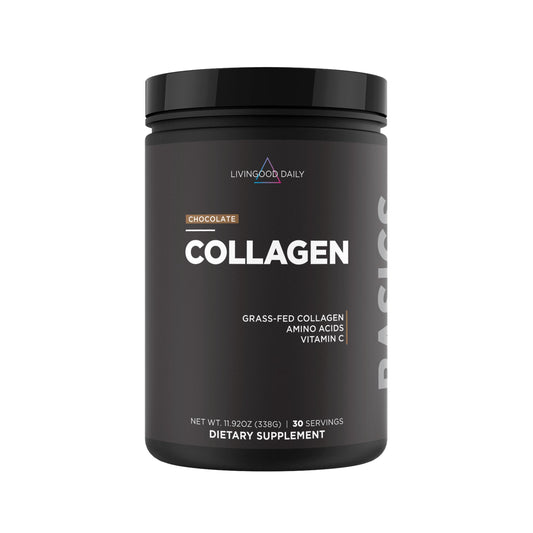Livingood Daily Vanilla Collagen Powder for Women & Men, Hydrolyzed Collagen Peptides Powder with Vitamin C, Protein with 20 Amino Acids, Type I & III, Grass Fed, Keto, Paleo, Gluten Free, 30 Srvgs