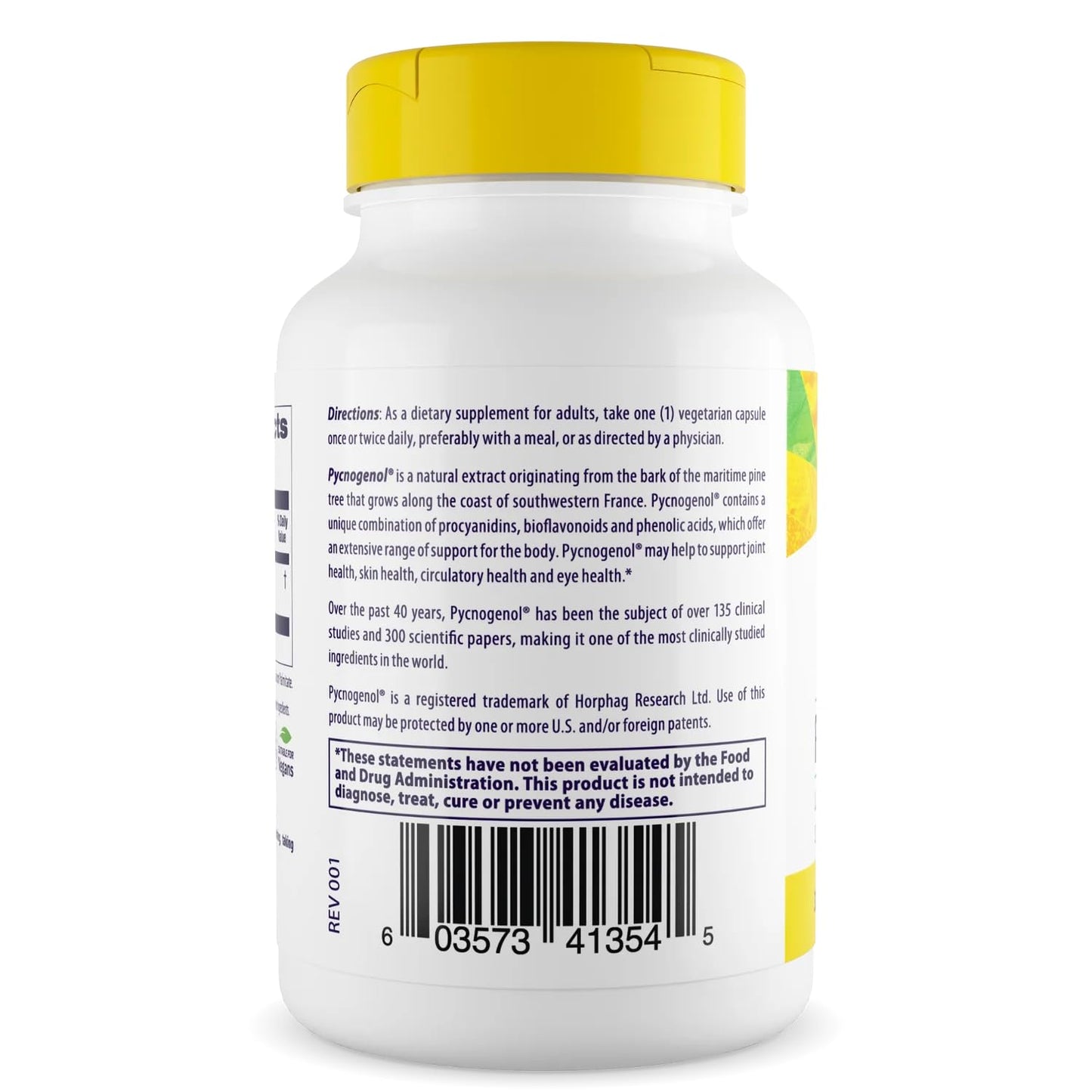 Healthy Origins Pycnogenol Pine Bark 100 mg, 60 Veggie Caps