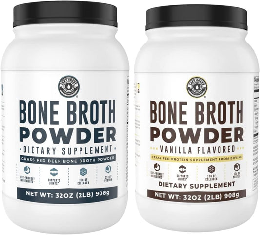 Left Coast Performance 2lb Pure Bone Broth and 2lb Vanilla Bone Broth